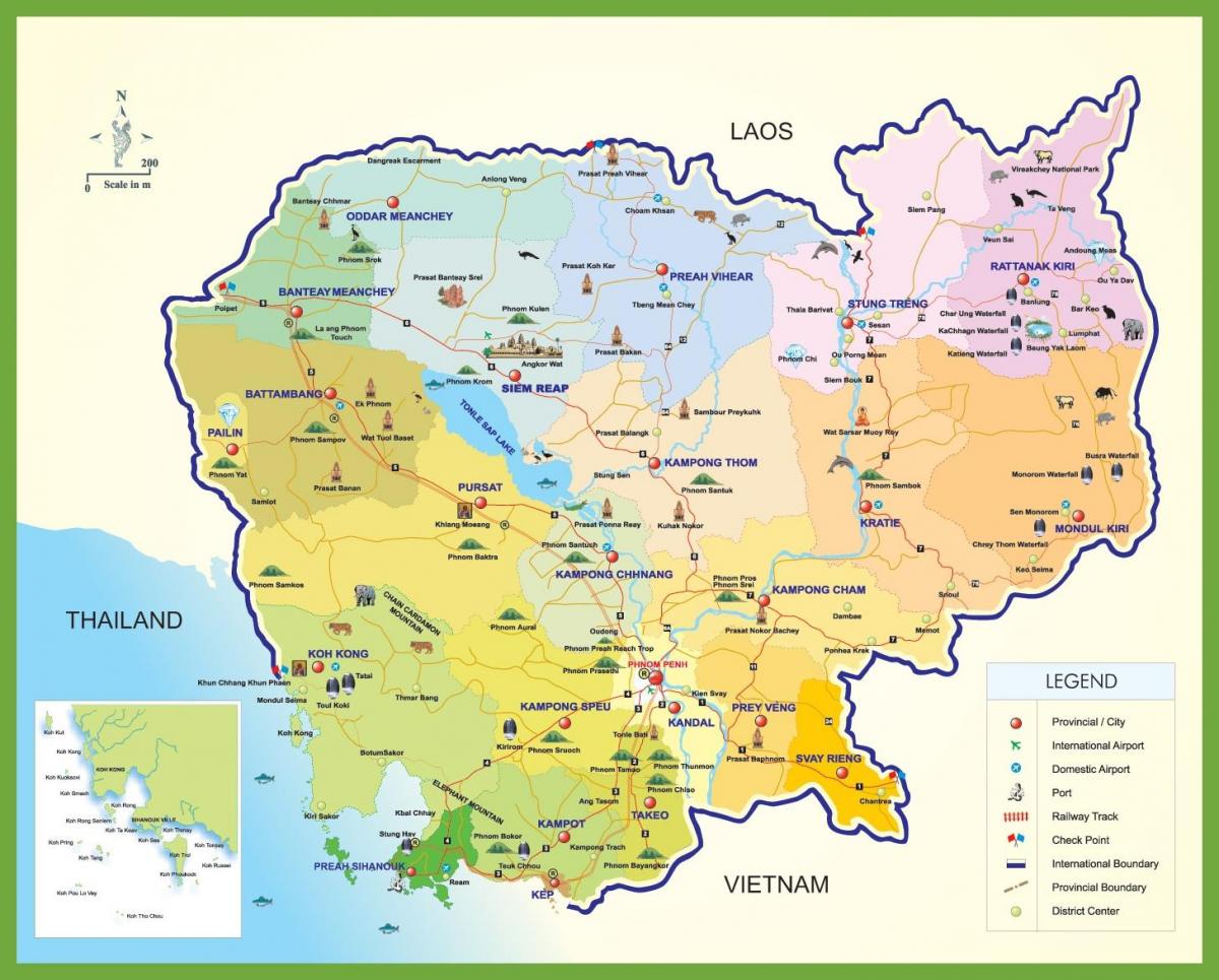 कंबोडिया यात्रा के नक्शे