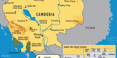 अंगकोर नक्शा कंबोडिया
