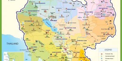 का एक नक्शा कंबोडिया